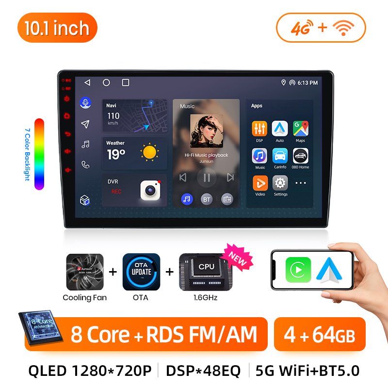 

Junsun AI Wireless CarPlay Android Auto Авто Радио для VW Volkswagen Jetta 6 2011 2012 2013-2018 4G GPS Smart Intelligent Systems