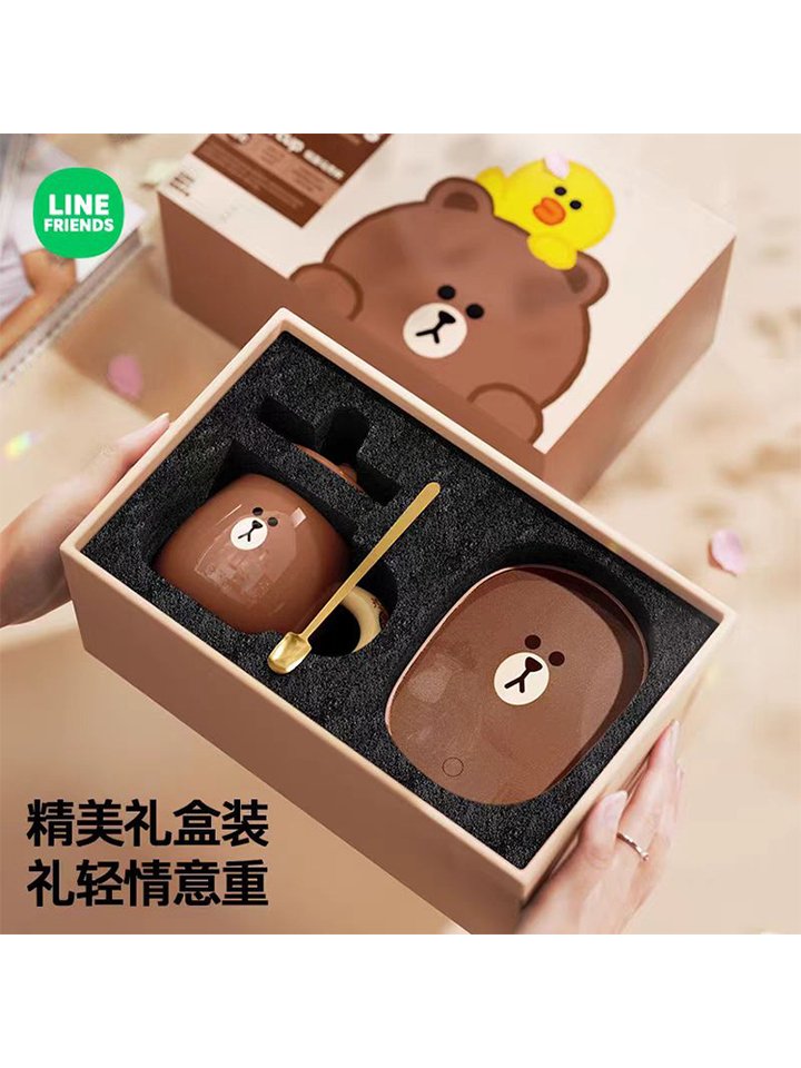 

LINE FRIENDS Бурый Медведь керамическая кружка с крышкой