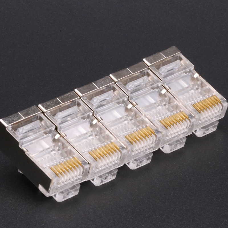 

50 шт., сетевые кабели RJ45, Модульные Разъемы 8P8C CAT5 CAT5e CAT6 для опций, экранированные модульные клеммы RJ45