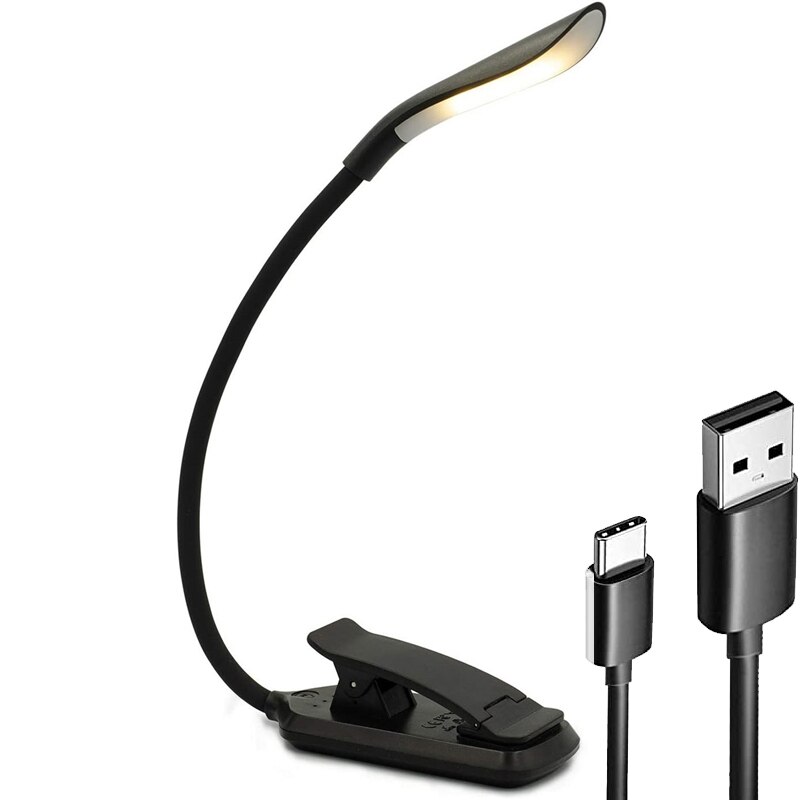 

Лампа для чтения с зажимом, 3 цвета, с USB-зарядкой