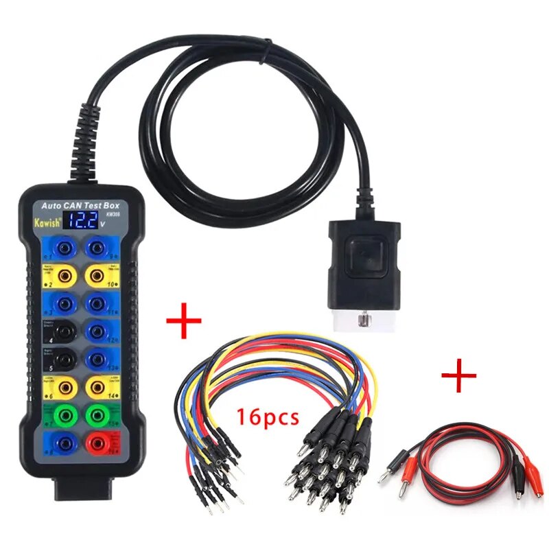 

Автомобильный диагностический прибор OBD с кабелем расширения OBD, цифровой автомобильный тестер OBD2 для 16-контактного напряжения, автомобильный тестер Can Line