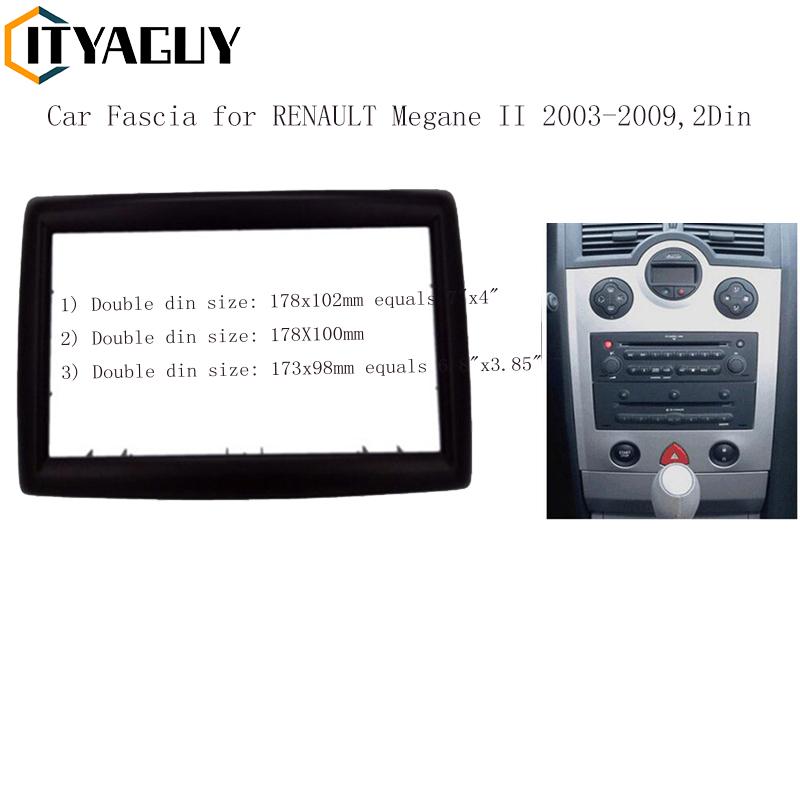 

Монтажная Рамка Для Приборной Панели 2DIN Для RENAULT Megane II 2003-2009, Черная АБС-пластик, Монтажная Панель Для Стереорадио