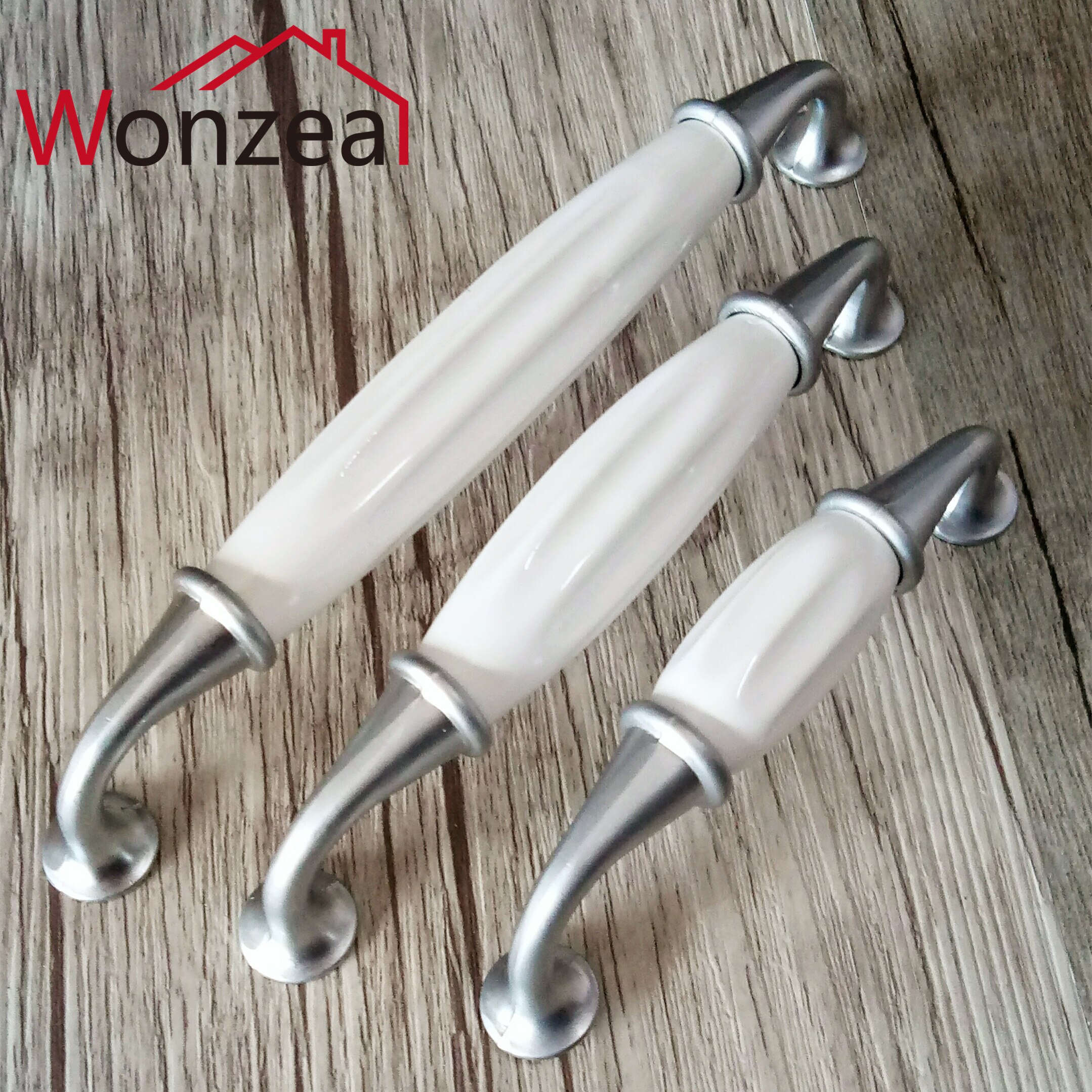 

Ручки для шкафов Wonzeal керамические белые CC 96/128/160 мм