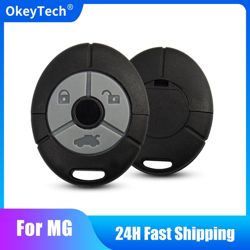 

OkeyTech 3 кнопки для Rover Streetwise MG TF ZR ZS 25 45 Сменный автоматический пульт дистанционного управления, чехол для брелка, без наклейки на автомобиль