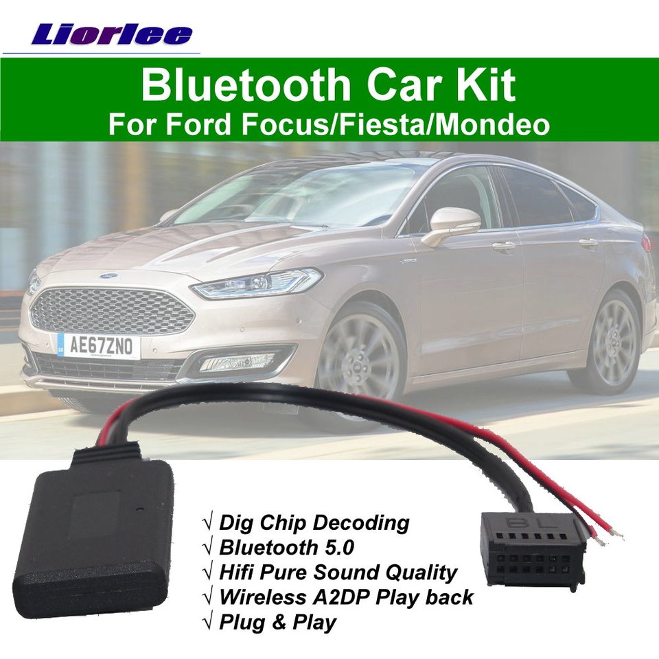 

Автомобильный комплект Bluetooth для Ford Focus/Fiesta/Mondeo BT, музыкальный 12-контактный интерфейс, беспроводной адаптер A2DP, электронный кабель