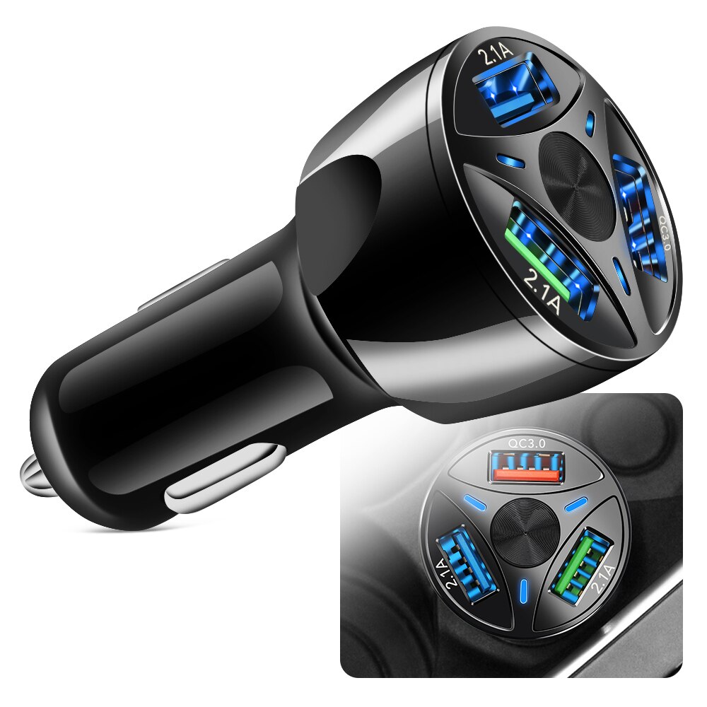 

Автомобильное зарядное устройство USB с портами QC3.0 для Volkswagen VW Polo Tiguan Passat B6 B7 B8 T5 T6 Golf UP Vento Arteon Touareg Sharan