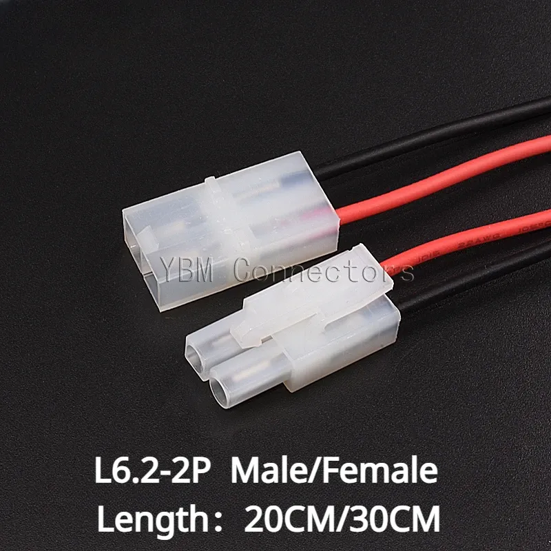 

Разъемы Tamiya 5 пар 6.2 мм 22AWG черный+красный 20/30 см