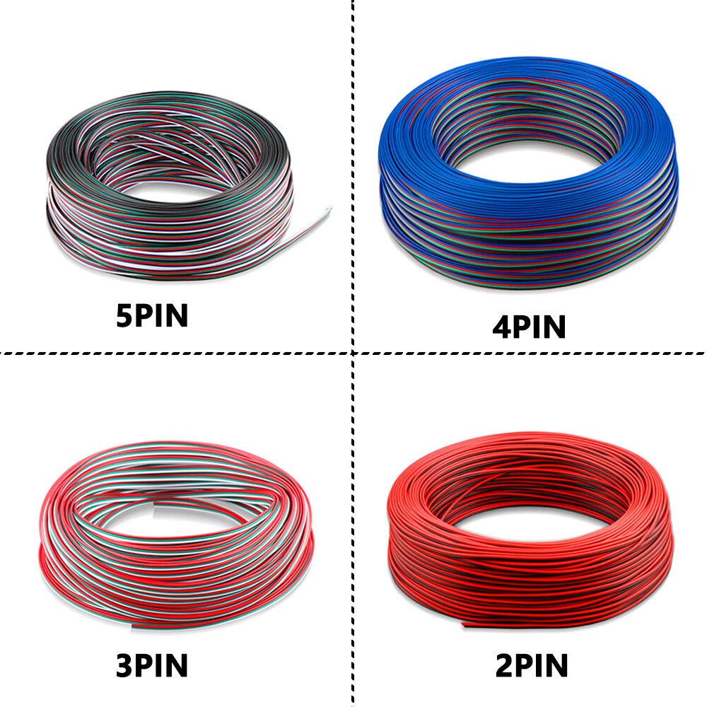 

Электрические провода для светодиодной ленты JST 2-6 pin 22AWG 5В 12В