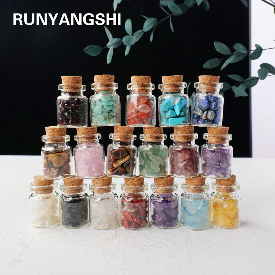 

Дрейф-бутылка Runyangshi с розовым кварцем и аметистом