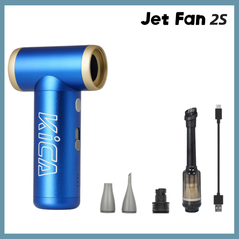 

KICA Jetfan 2S Электрический вентилятор Беспроводная портативная воздушная тряпка 27,5 м/с 117000 Перезаряжаемый металлический воздухоочиститель RPM
