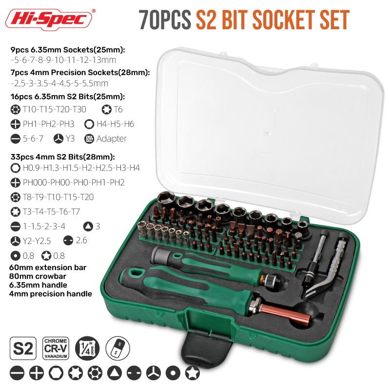

Набор отверток Hi-Spec 70 шт.