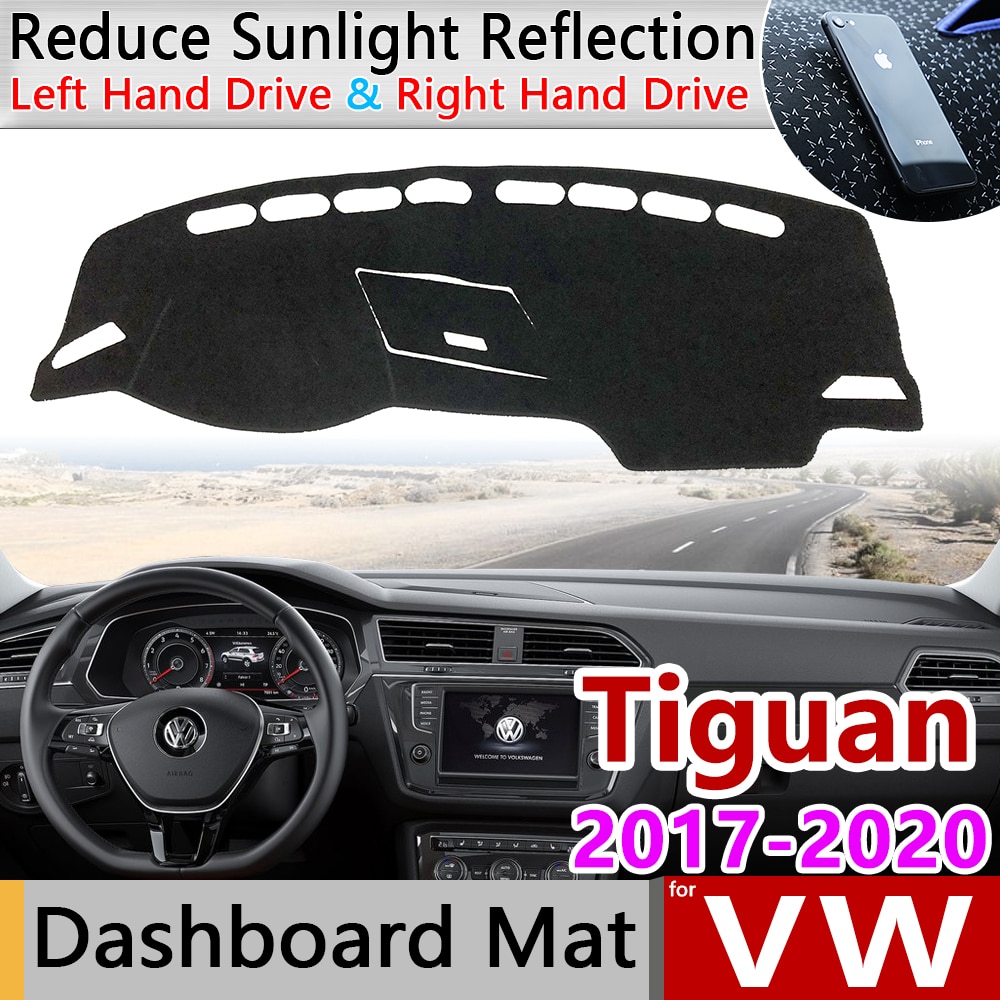 

Противоскользящий коврик для Volkswagen VW Tiguan MK2 2017 ~ 2023 2018,2019 2020 2021 2022 накладка на приборную панель, Солнцезащитный коврик, коврик для приборной панели, Аксессуары для автомобилей