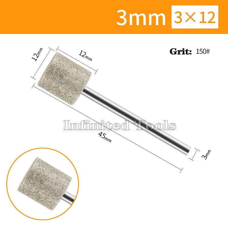 

Алмазные шлифовальные сверла Dremel, 5 шт., 3 мм, 150 grit