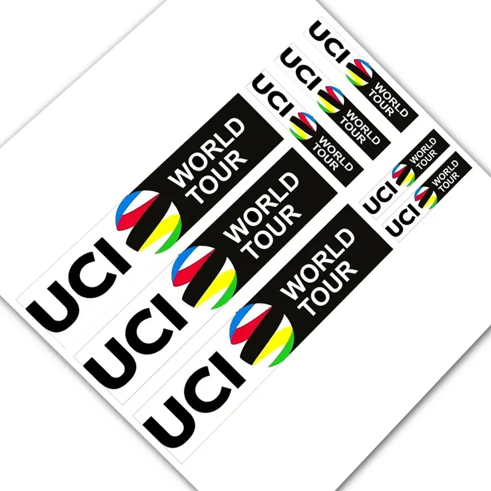 

Комплект для UCI World Tour, наклейки на раму шоссейного велосипеда MTB, клейкие наклейки, 16 шт.