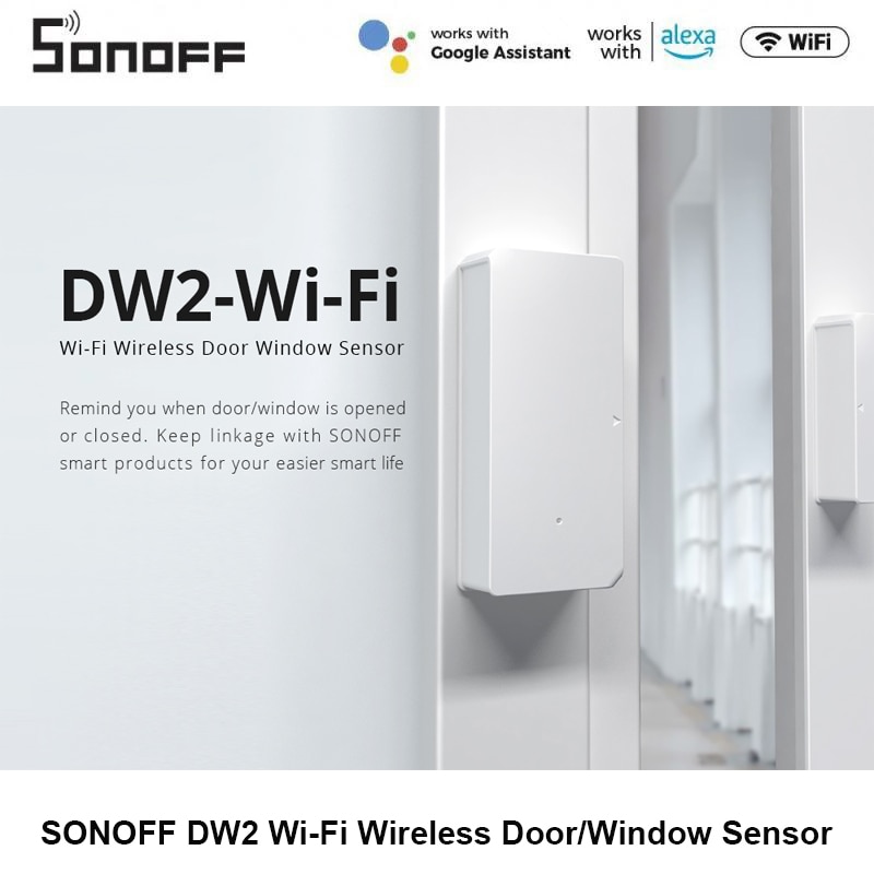 

Умный дом безопасности Wi-Fi датчик двери и окна E-WeLink приложение оповещения работает с Alexa Google Home