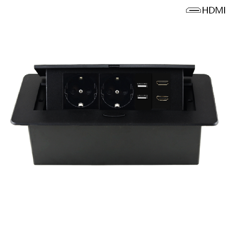 

Настольная скрытая розетка ATLECTRIC с USB Type C, RJ45, HDMI