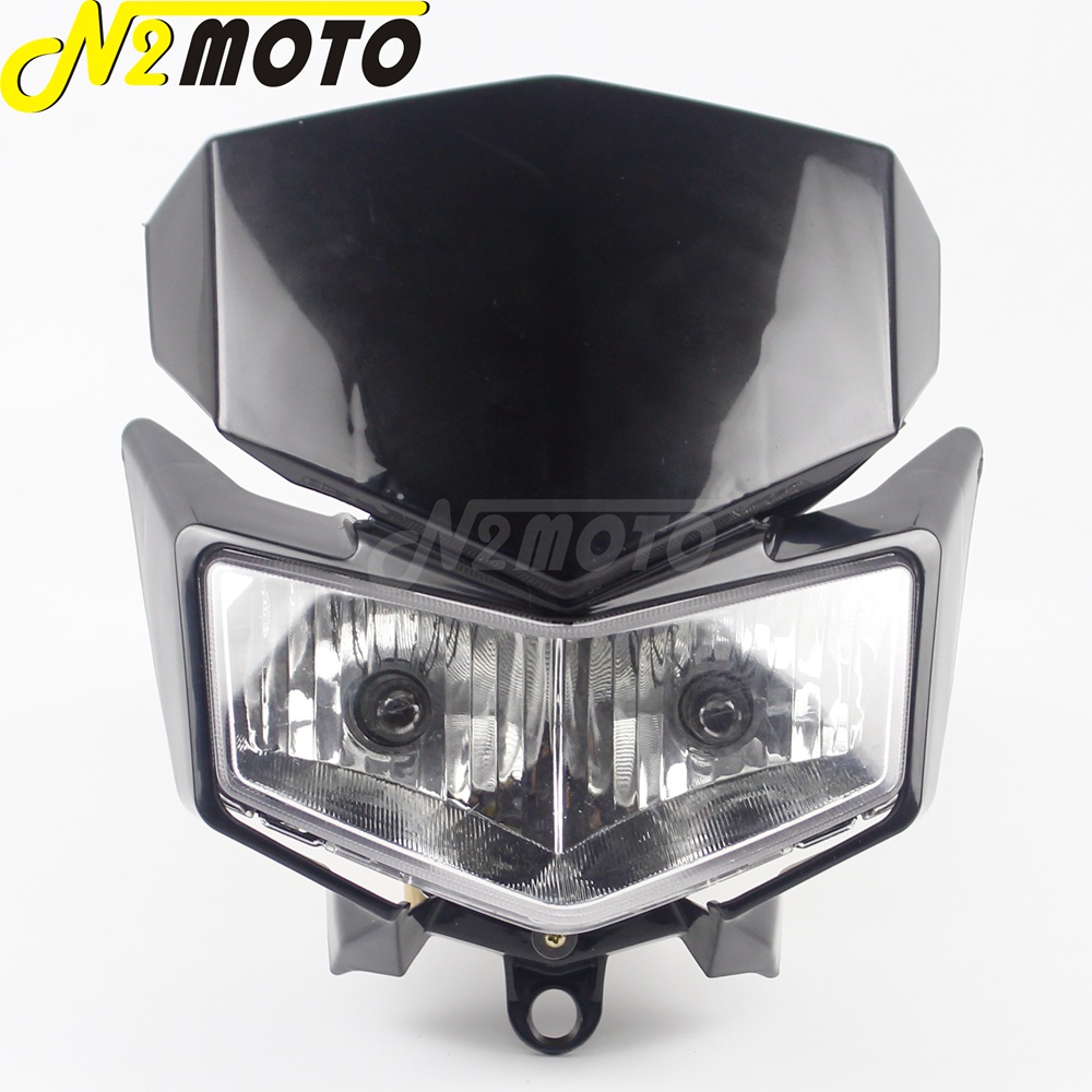 

Обтекатель для фар Kawasaki KLX250 KLX250S D-Tracker X 250 KLX250SF, черного и синего цвета, для кроссового велосипеда, мотоцикла, двойной передний фонарь
