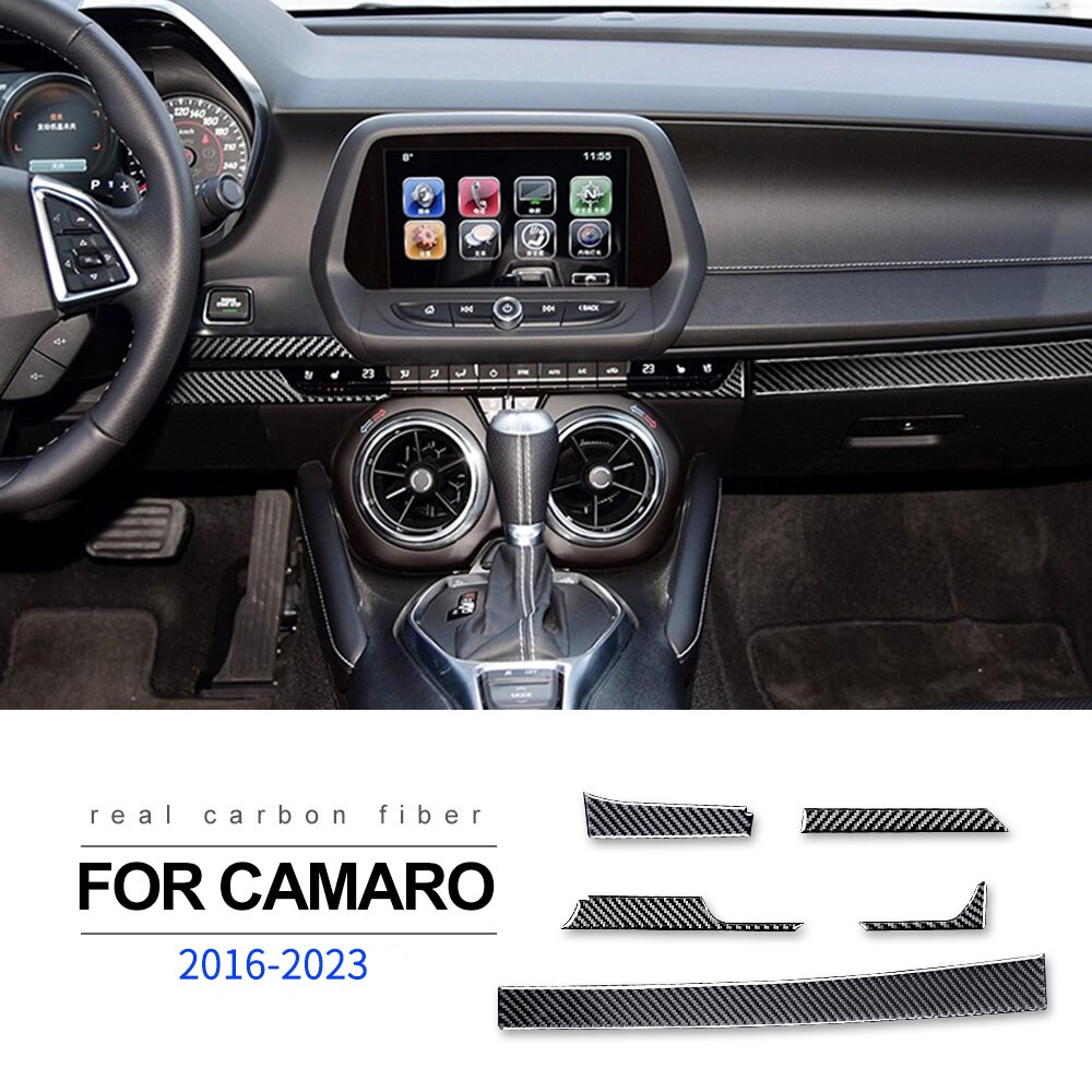 

Настоящее мягкое углеродное волокно для Chevrolet Camaro 2016 2017 2018 2019 2020 2021 2022 2023, аксессуары, наклейка на внутреннюю центральную консоль