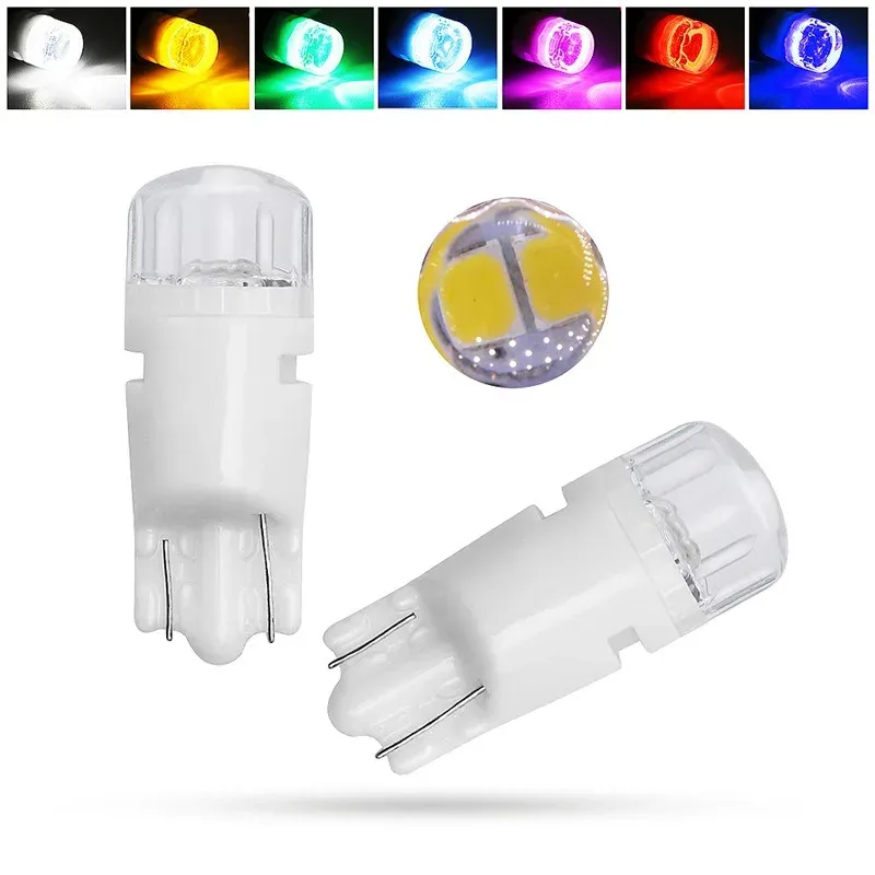 

10 шт. автомобильный фонарь T10 светодиодный керамический W5W 194 168 3 2835-SMD купольный фонарь для лицензии и карты парковочные клиновые фонари авто лампы постоянного тока 12 В
