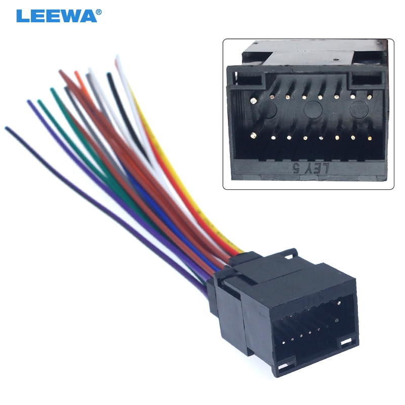 

LEEWA автомобильный радиоприемник стерео жгут проводов кабель для Kenwood 16-контактный гнездовой разъем адаптера # CA1606