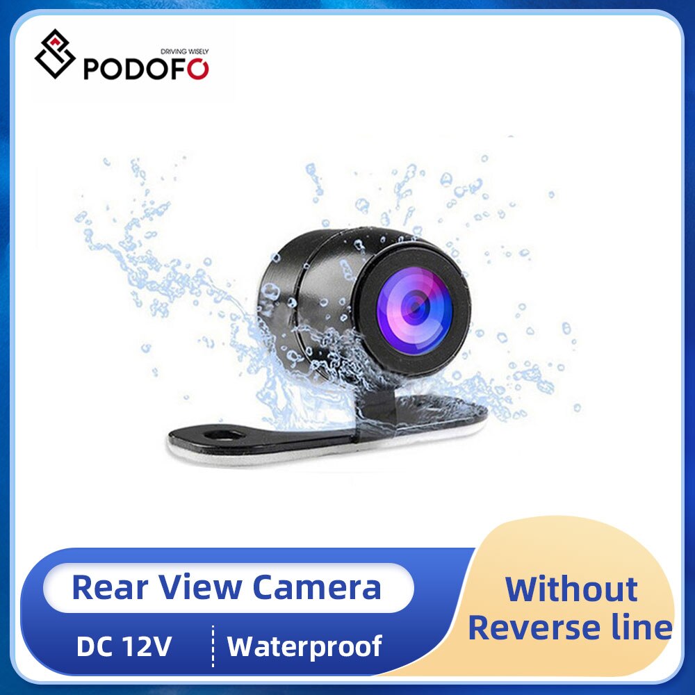 

Podofo Auto CCD HD Автомобильная камера переднего вида Резервная камера заднего вида Задний монитор Помощь при парковке Водонепроницаемая камера заднего вида