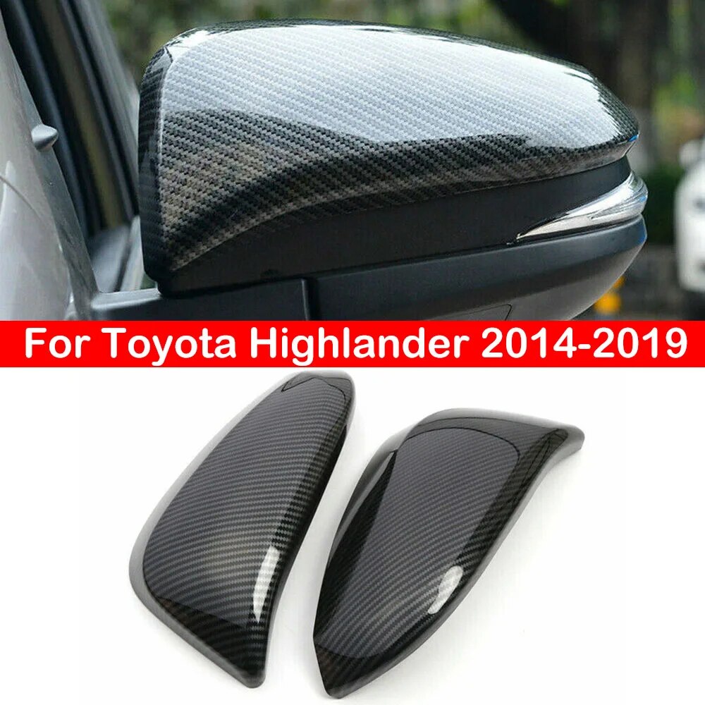 

Для Toyota Highlander 2014-2019 боковое зеркало заднего вида, крышка крыла, внешняя дверь автомобиля, чехол заднего вида, отделка, автоматический вид из углеродного волокна