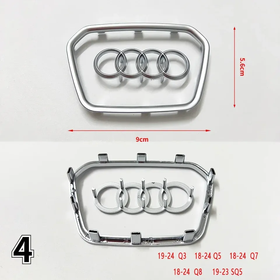 

Рулевое колесо Audi с логотипом, яркая рамка, гальваническая автомобильная наклейка A3 A4 B8 8P B9 8V A5 A6 C7 A7 Q3 Q5 Q7 Автоаксессуары
