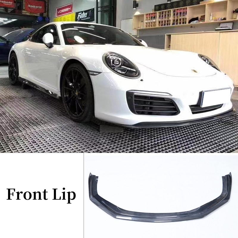

Для Porsche 911.2 991.2 2016 2017 2018 2019 2020 из настоящего углеродного волокна, передний бампер, диффузор, спойлер, комплект кузова, сплиттер, ремонт