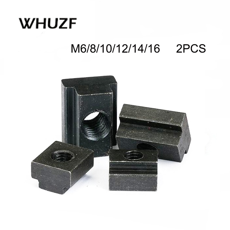 

Т-гайки WHUZF 2 шт., M6 M8 M10 M12 M16, черные, углеродистая сталь, для мебели