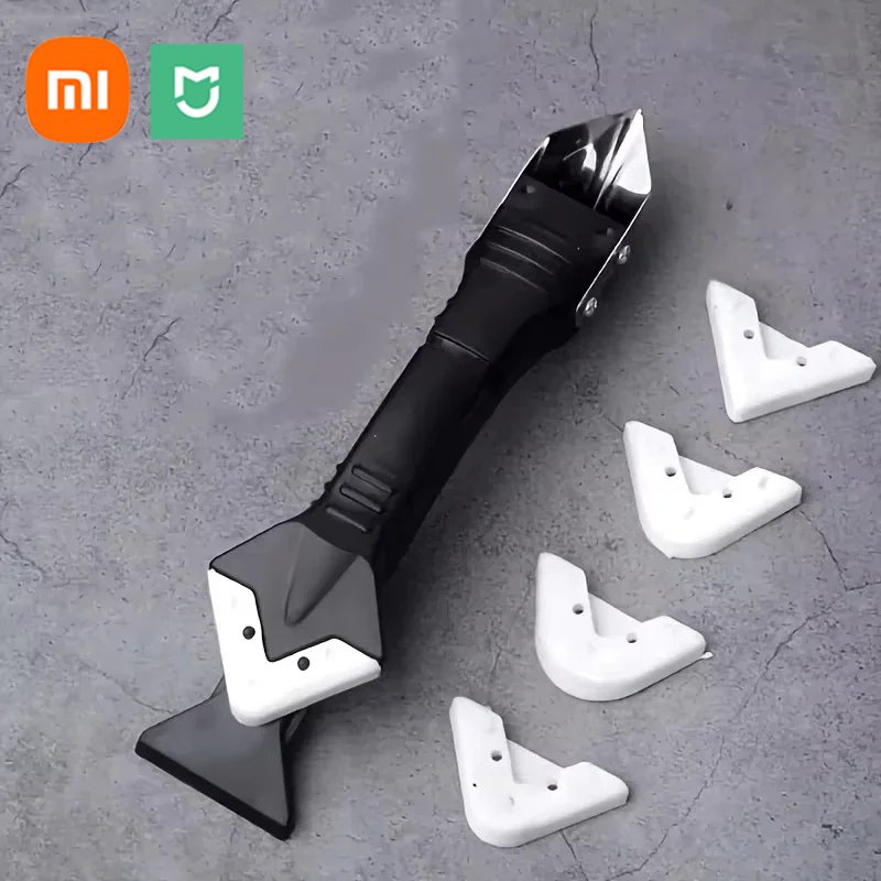 

Набор инструментов для клея лопаты с металлической головкой Xiaomi 5 в: силиконовый шпатель, средство для удаления герметика, удаление затирки, отделка герметика и угловой лопатки