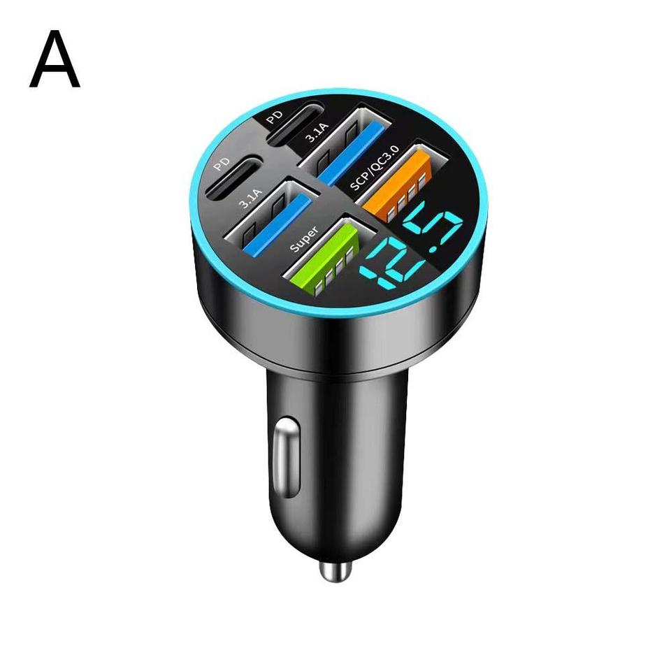 

Автомобильное зарядное устройство с 6 USB-портами, 100 Вт
