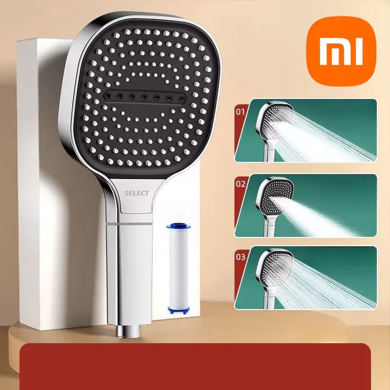 

Xiaomi 13 см большая панель для душа высокого давления 3 режима регулируемая массажная насадка для душа фильтрующий элемент аксессуары для ванной комнаты новый