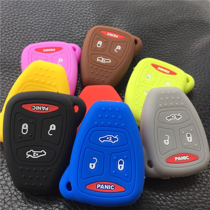 

Силиконовый чехол для автомобильного ключа для Jeep Wrangler Cherokee для Chrysler Liberty Pacifica Sebring Aspen Magnum, зарядное устройство, 3-кнопочный ключ