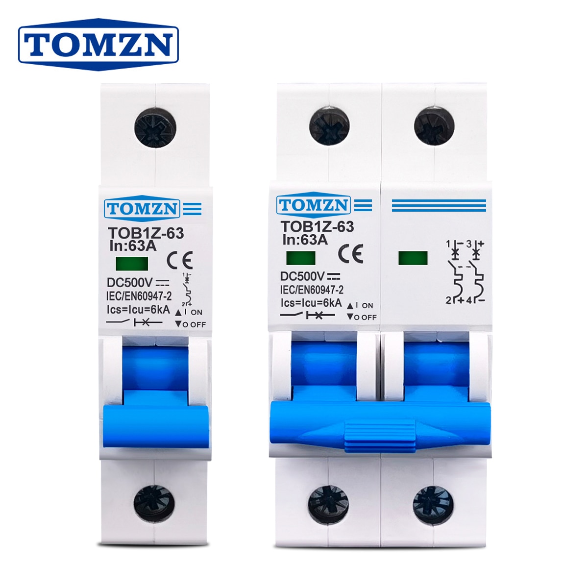 

Мини-автомат TOMZN TOB1Z-63 63A 500V