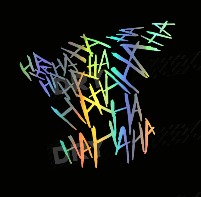 

Hahaha Joker Maniacal Laughter Art автомобильная наклейка на бампер автомобиля шлем наклейка на тело автомобиля светоотражающие наклейки Декор DIY модификации