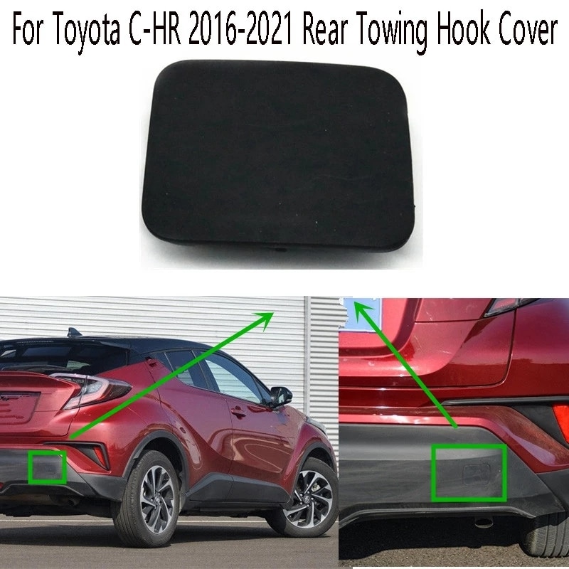 

1 шт., крышка фаркопа заднего бампера автомобиля, крышка для Toyota C-HR 2016-2021, крышка заднего буксирного крюка