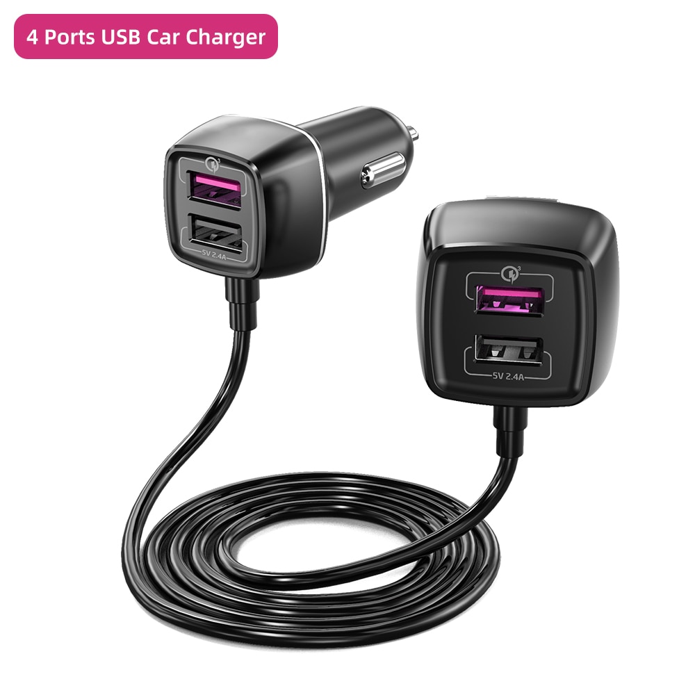 

Автомобильное зарядное устройство Deelife для заднего сиденья с 4 USB-портами