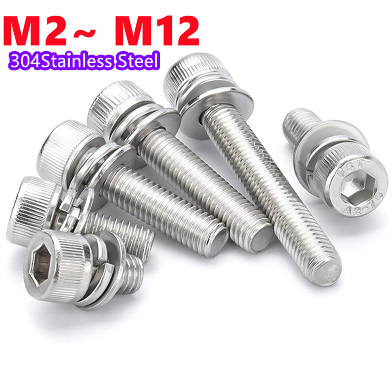 

Винты нержавеющая сталь шестигранная головка M2 M2.5 M3 M4 M5 M6 M8 M10 M12