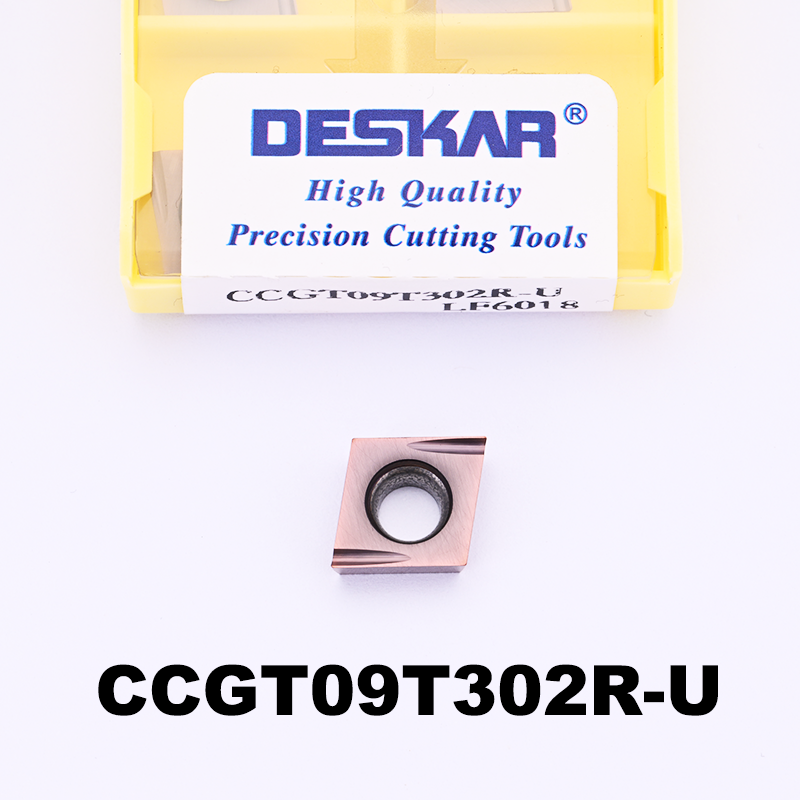 

Пластины DESKAR CCGT09T302 CCGT09T304 R-U R-F L-U L-F CCGT LF6018 Токарный станок с ЧПУ Прецизионные расточные пластины Токарные инструменты