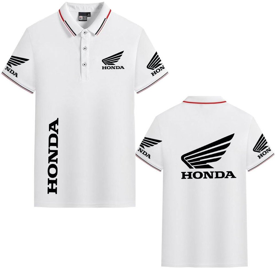 

Summer tops Men's women short-sleeved T-shirts Honda racing motorcycle POLO shirts printed motorcycle riding enthusiast outfits