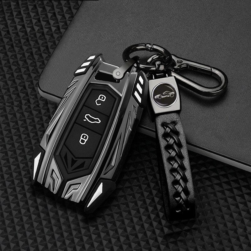 

Металлический чехол для дистанционного ключа автомобиля для VW Volkswagen Passat B8 Magotan для Skoda Kodiaq Superb A7 Smart Keyless аксессуары