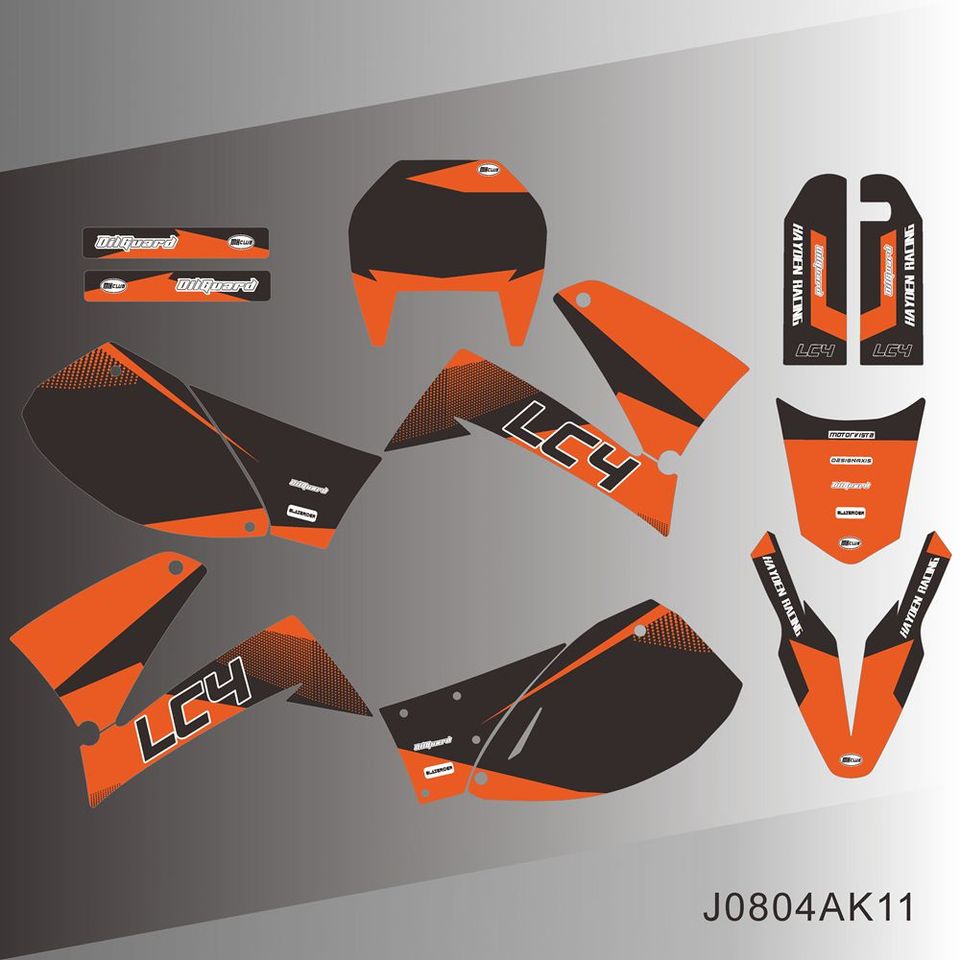 

Для KTM LC4 640 Enduro 1999 2000 2001 2002 2003 2004 2005 2006 2007 графические наклейки наклейки мотоцикл фон на заказ