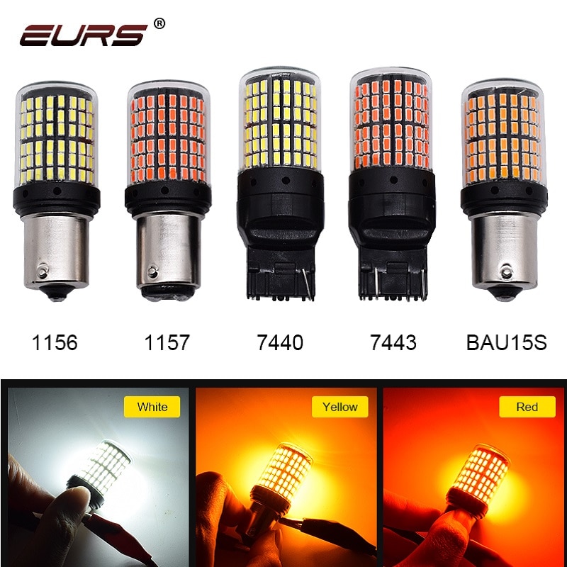 

1 шт. 3014 144smd Canbus S25 1156 P21W BA15S LED BAY15D BAU15S PY21W T20 LED 7440 7443 W21W 1157 светодиодные лампы для указателя поворота