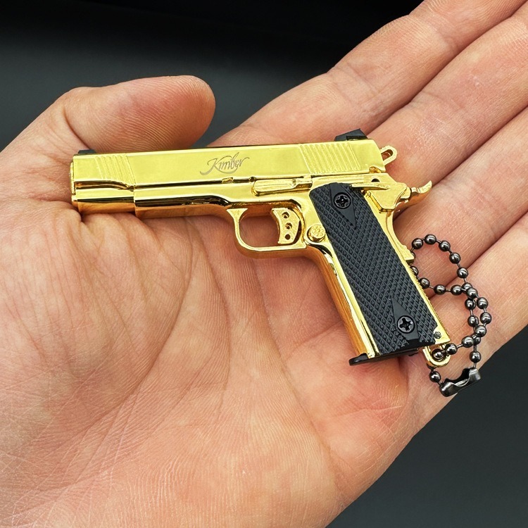 

2025 для PUBG 1:3 сплав Kimber 1911, мини-пистолет, автомобильный брелок, подвеска, съемное оружие, автомобильные брелоки, цепочка