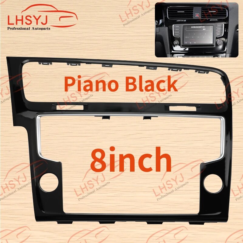 

OEM 8 "черная фоторамка под фортепиано для VW Golf 7 7,5 MK7 MK7.5, экран с рамкой 5NG919606, навигационный экран, декоративная панель