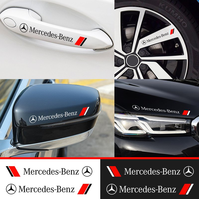 

4 шт., наклейка на дверную ручку автомобиля, виниловая наклейка для Mercedes Benz Cadillac Land Rover Toyota Hyundai BMW Alfa Romeo Renault Volkswagen
