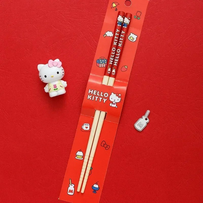 

MINISO Бамбуковые палочки для еды Hello Kitty