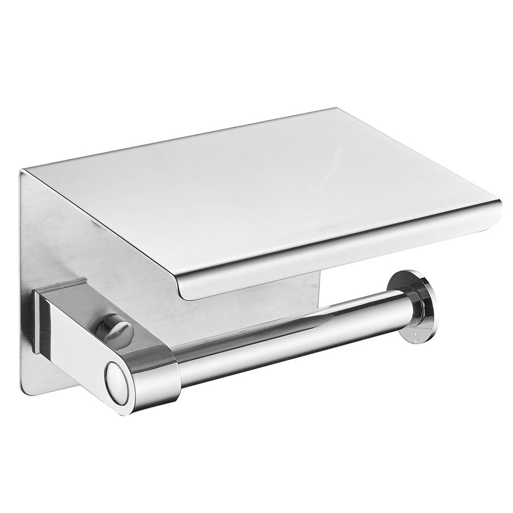 

Держатель туалетной бумаги с полочкой, нерж. сталь