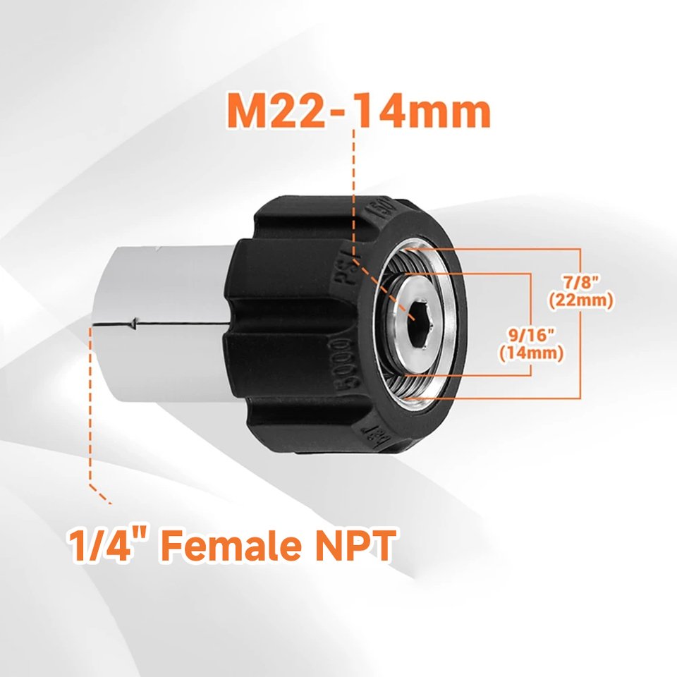 

Kaikarai Адаптер для мойки высокого давления M22-14 to 1/4