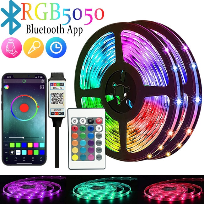 

RGB 3535 Светодиодные Ленты 5 В 1-30 М 16 Миллионов Цветов Синхронизация Музыки Изменение Цвета Для Домашнего Декора Вечеринк...